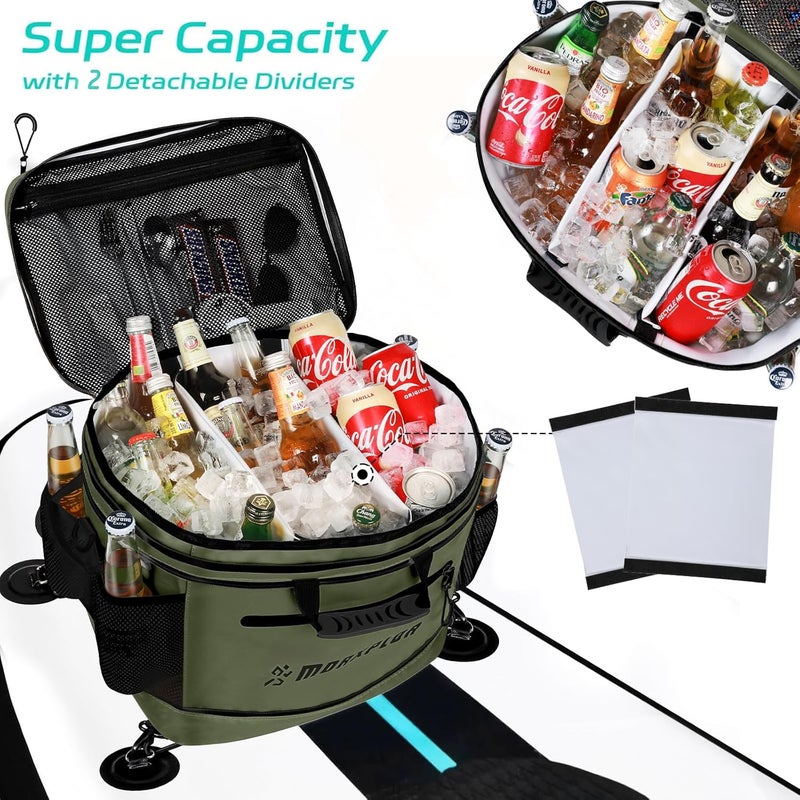 MORXPLOR Waterproof PVC Material Paddleboard Cooler Deck Bag,40 cans Sup Deck Cooler Bag,Cooler Bag for Paddleboard,Lunch Box Cooler Insulated Bag,Camping Cooler Bag,Kayak Cooler Bag - Image 2